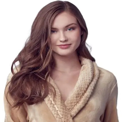 Women's Ultra Soft Fleece Bathrobe - Lotus Linen