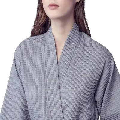 Lightweight Cotton Waffle Robe for Women - Lotus Linen