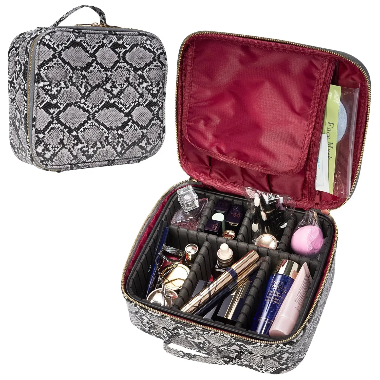 Luxouria Travel Makeup Bag - Lotus Linen