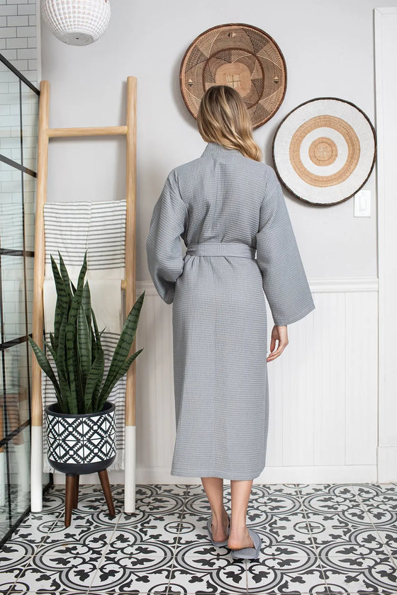 luxury women bathrobe gray color