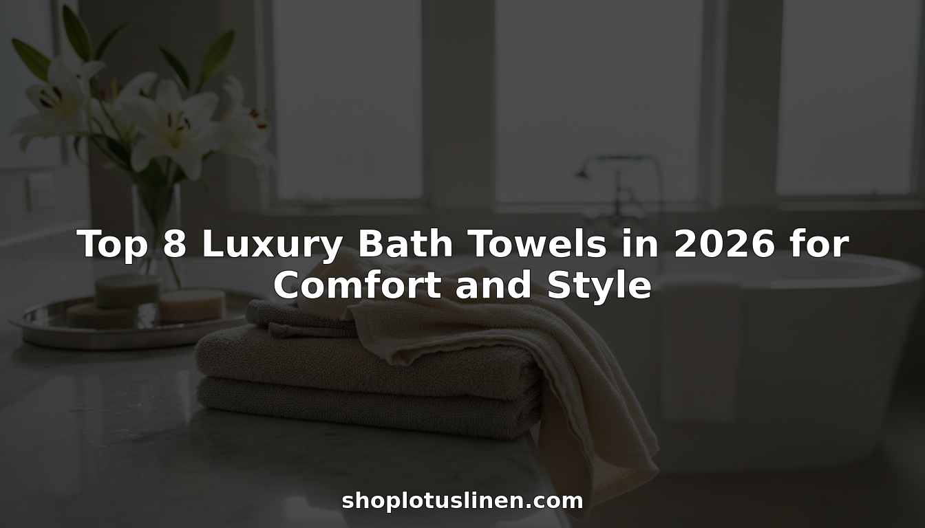 Top 8 Luxury Bath Towels in 2026 for Comfort and Style