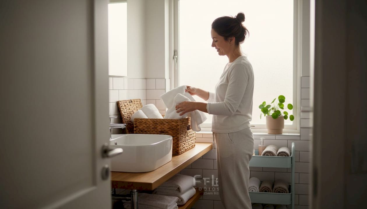 How to store towels for a tidy, stylish bathroom – Lotus Linen