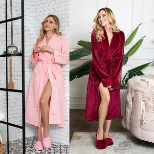 Plush Robes VS Waffle Robes | Key Differences & Similarities - Lotus Linen