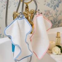 Luxury Scallop Piping Cotton Bath Mat