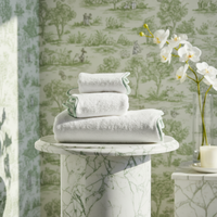 Luxury Cotton Hand Towels with Scallop Piping