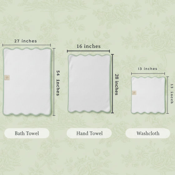 Scallop Piping Bath Sheet – Oversized Bathroom Towel
