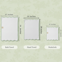 Luxury Scallop Piping Cotton Bath Mat