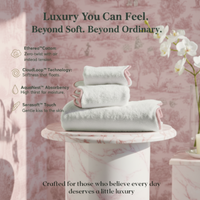 Luxury Cotton Hand Towels with Scallop Piping