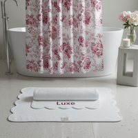 Luxury Cotton Hand Towels with Scallop Piping