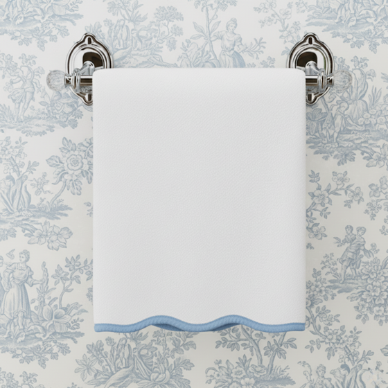 Luxury Scallop Piping Cotton Bath Mat