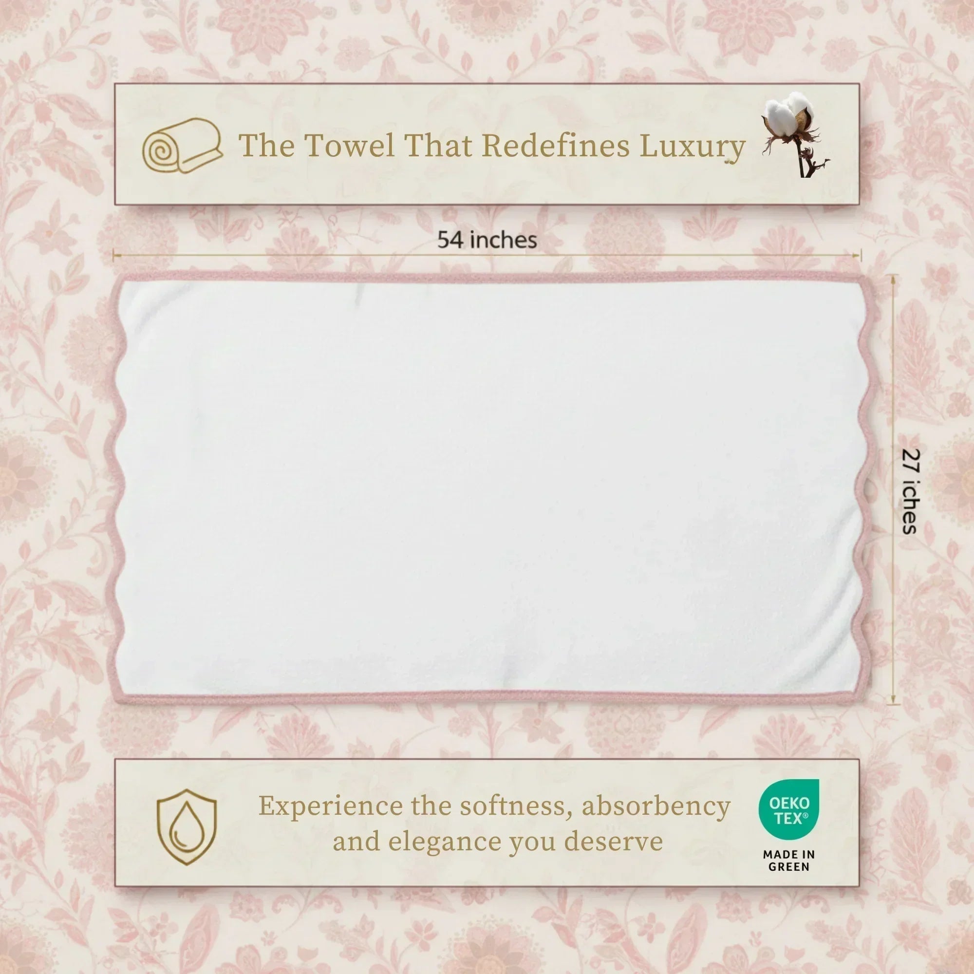 Bath Towels – Fluffy, Ultra Soft & Highly Absorbent (4 pieces) - Lotus Linen