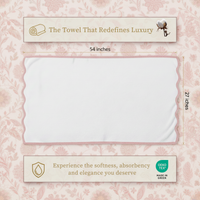 Luxury Cotton Hand Towels with Scallop Piping