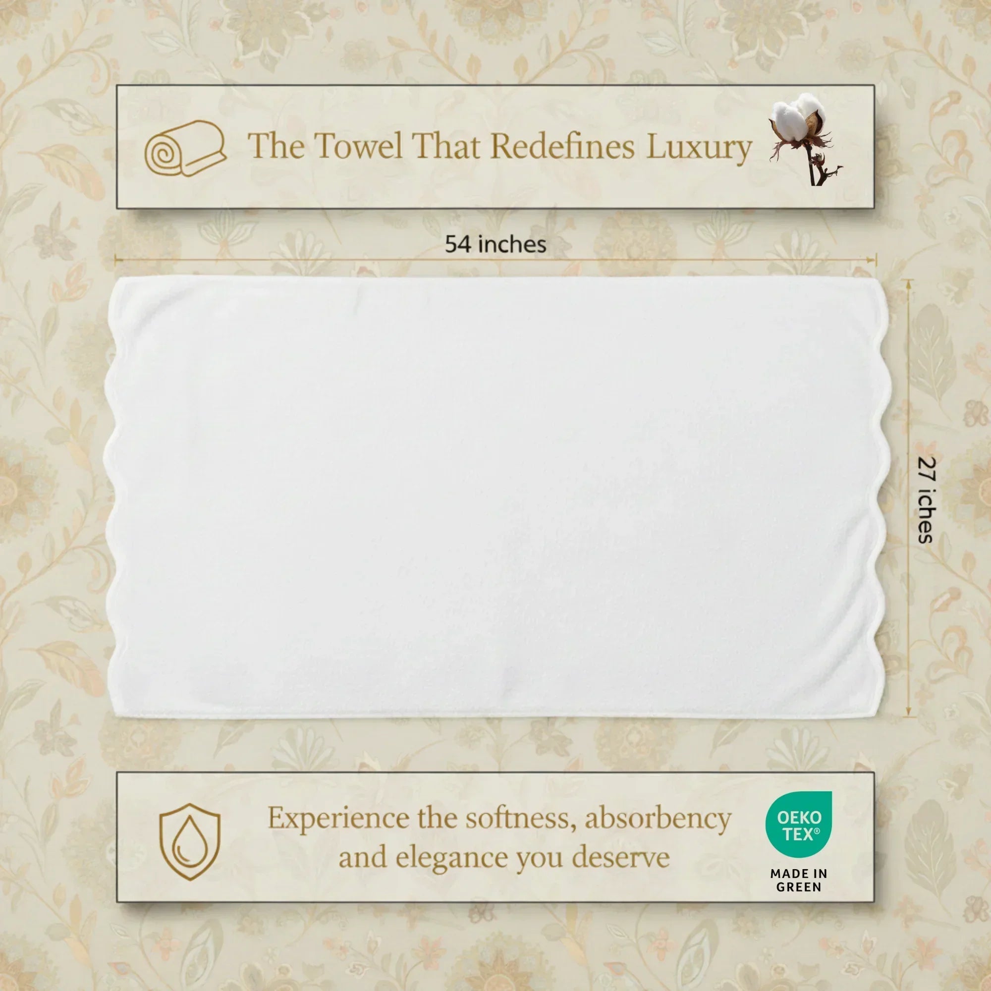 Bath Towels – Fluffy, Ultra Soft & Highly Absorbent (4 pieces) - Lotus Linen