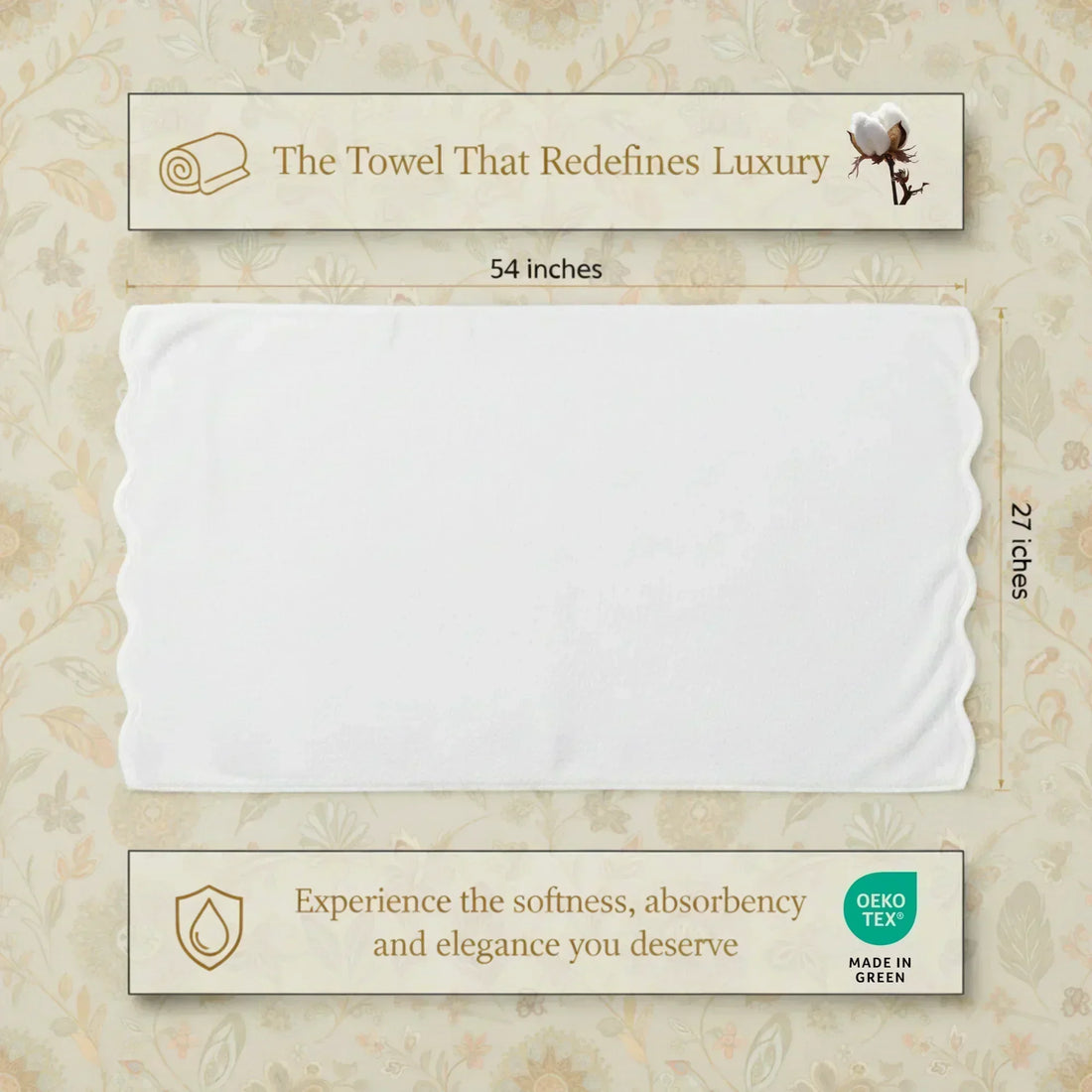 Bath Towels – Fluffy, Ultra Soft & Highly Absorbent (4 pieces) - Lotus Linen
