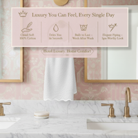 Luxury Cotton Hand Towels with Scallop Piping