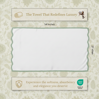 Luxury Cotton Hand Towels with Scallop Piping