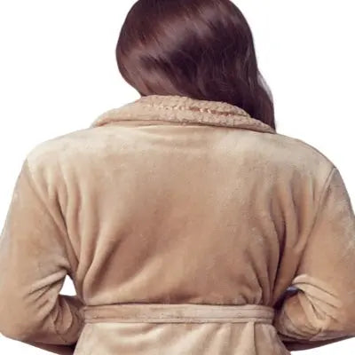 Women's Ultra Soft Fleece Bathrobe - Lotus Linen