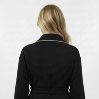Knee-Length Waffle Robe for Women