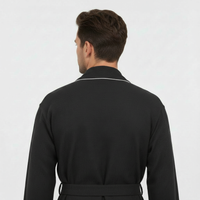 Premium Waffle Piping Robe for Men