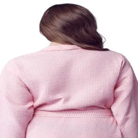 Knee-Length Waffle Kimono Robe for Women - Lotus Linen