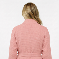 Knee-Length Waffle Robe for Women
