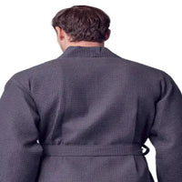 Waffle Kimono Spa Bathrobe for Men - Absorbent, Lightweight - Lotus Linen