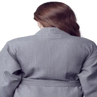 Knee-Length Waffle Kimono Robe for Women - Lotus Linen
