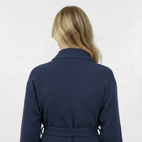 Knee-Length Waffle Robe for Women