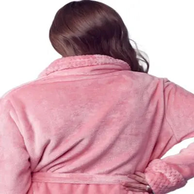 Women's Ultra Soft Fleece Bathrobe - Lotus Linen