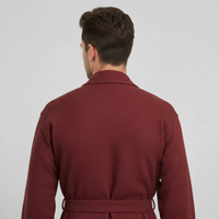 Waffle Spa Bathrobe for Men -  Absorbent, Lightweight