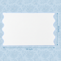 Luxury Scallop Piping Cotton Bath Mat