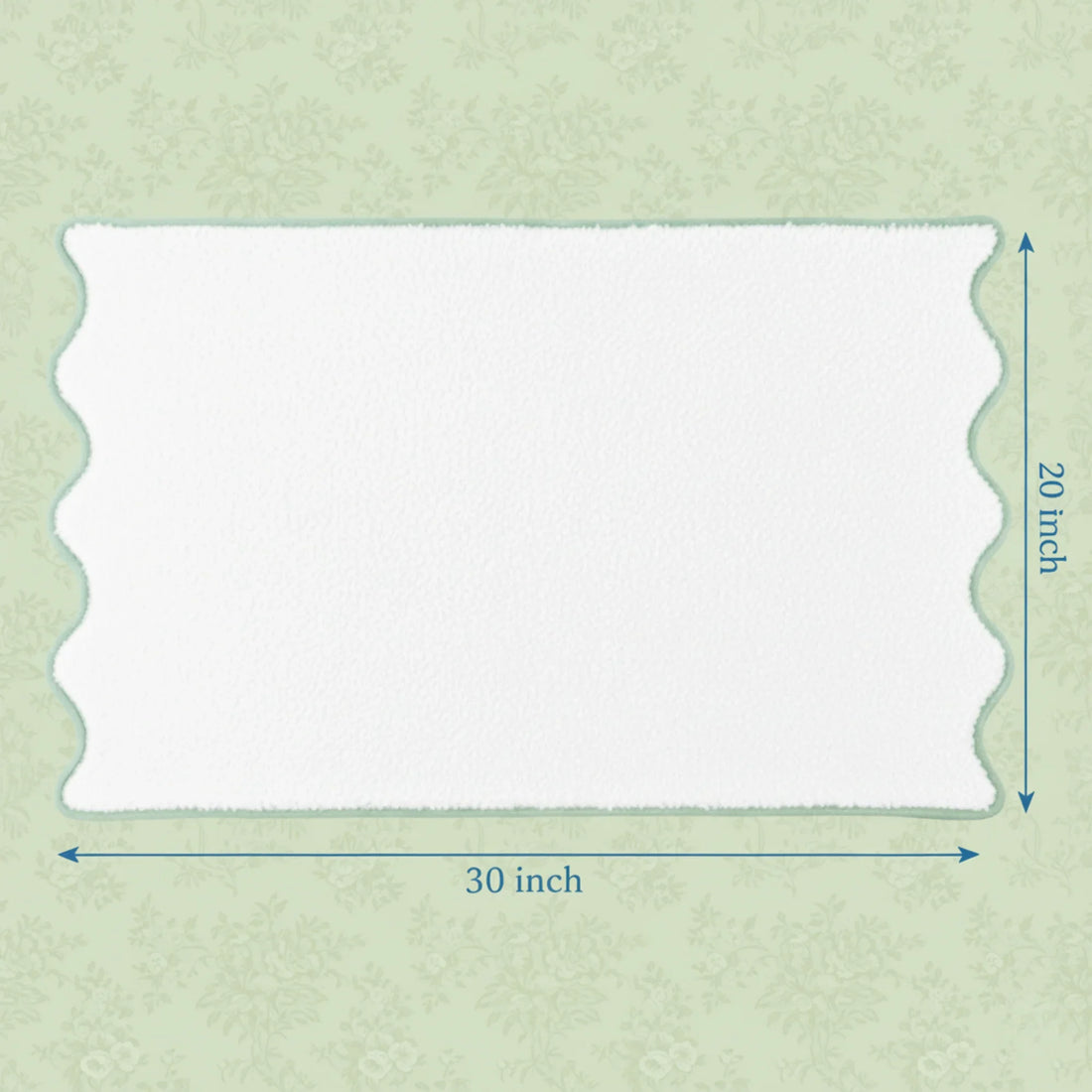 White scalloped-edge bath towel sized 20x30 inches offering plush spa-quality comfort for your daily routine - Lotus Linen