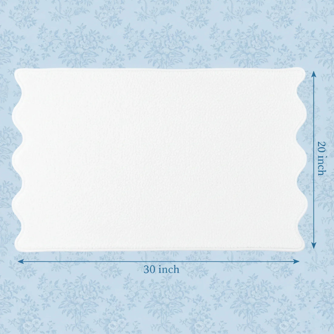 White scallop-edge oversized bath sheet with elegant piping detail for luxurious spa-quality comfort at home - Lotus Linen