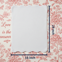 Luxury Scallop Piping Cotton Bath Mat