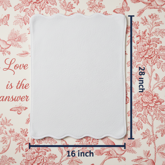 Luxury Scallop Piping Cotton Bath Mat