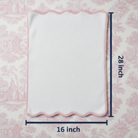 Luxury Scallop Piping Cotton Bath Mat