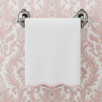 Luxury Scallop Piping Cotton Bath Mat