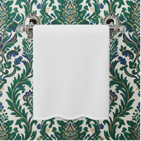 Luxury Scallop Piping Cotton Bath Mat