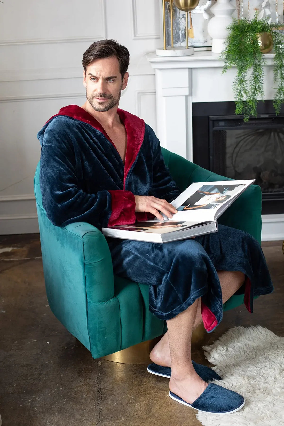 Men’s Robe with Hood – Ultra-Soft Plush Comfort for Everyday Use - Lotus Linen