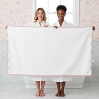 Luxury Scallop Piping Bath Towel Sets (6-Piece)