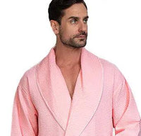 Premium Waffle Piping Robe for Men - Lotus Linen