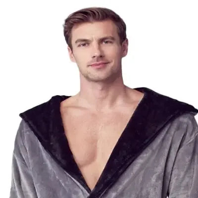 Men’s Robe with Hood – Ultra-Soft Plush Comfort for Everyday Use - Lotus Linen