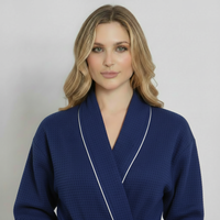 Knee-Length Waffle Robe for Women