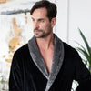 Men's Shawl Collar Fleece Robe