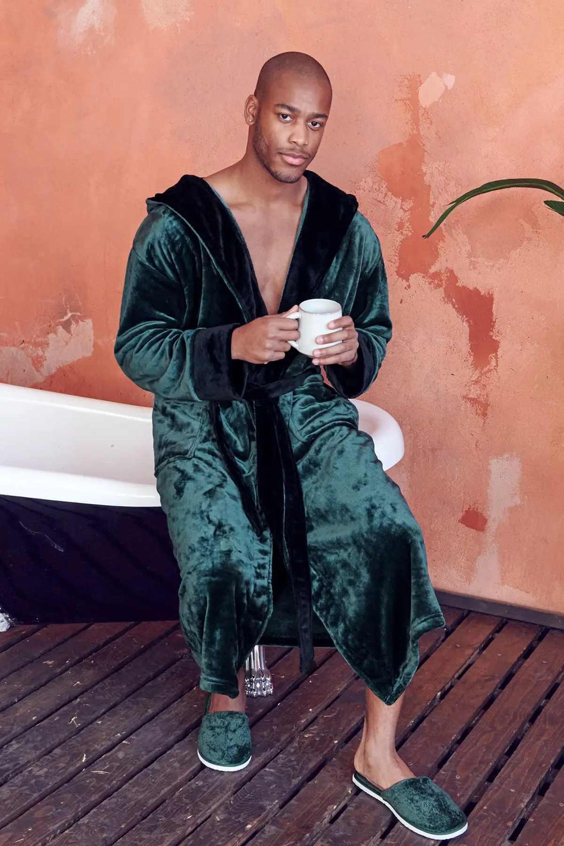 Men’s Robe with Hood – Ultra-Soft Plush Comfort for Everyday Use - Lotus Linen