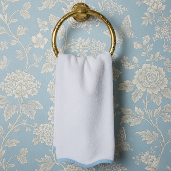 Luxury Scallop Piping Cotton Bath Mat