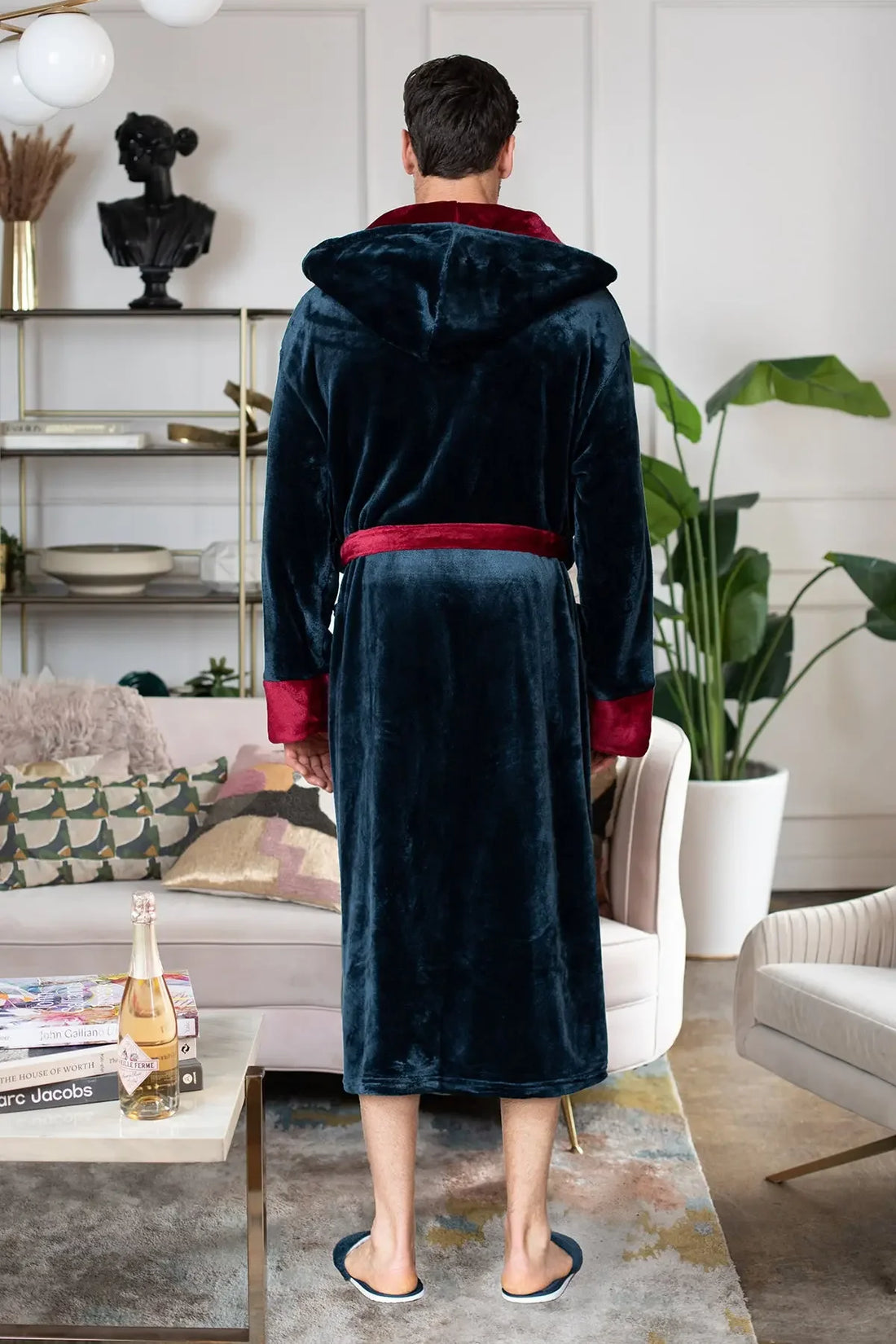 Men’s Robe with Hood – Ultra-Soft Plush Comfort for Everyday Use - Lotus Linen