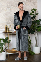 Men’s Robe with Hood – Ultra-Soft Plush Comfort for Everyday Use - Lotus Linen