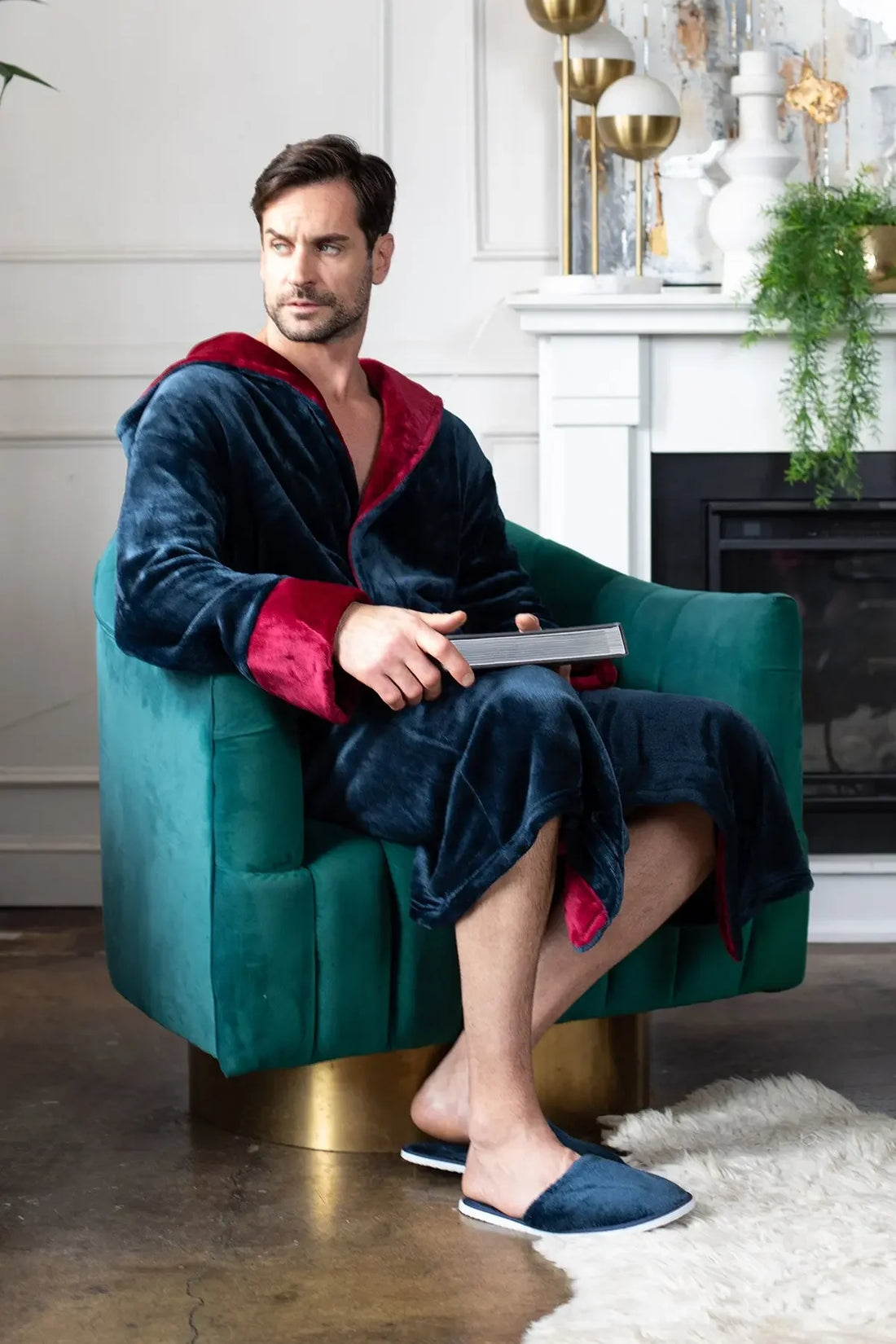 Men’s Robe with Hood – Ultra-Soft Plush Comfort for Everyday Use - Lotus Linen