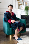 men fleece bathrobe